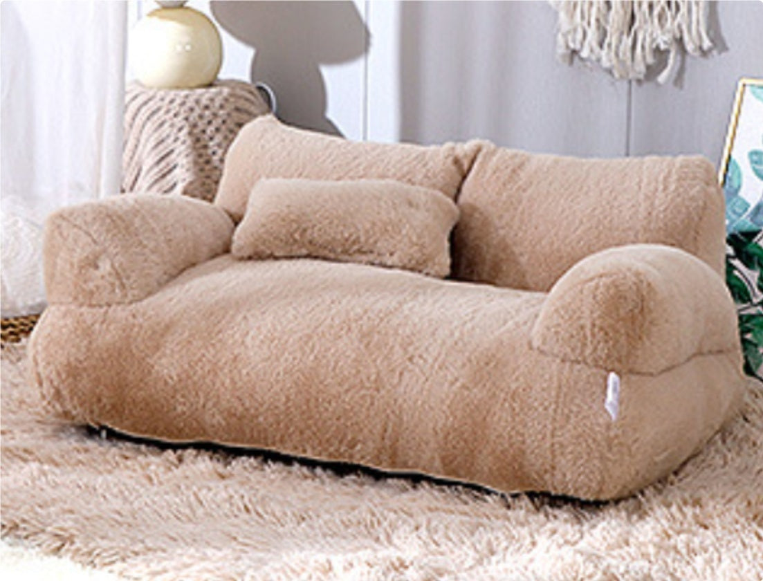 Luxury Plush Cat Bed Sofa – Winter Warm Nest for Cats & Small Dogs, Soft & Cozy Pet Bed