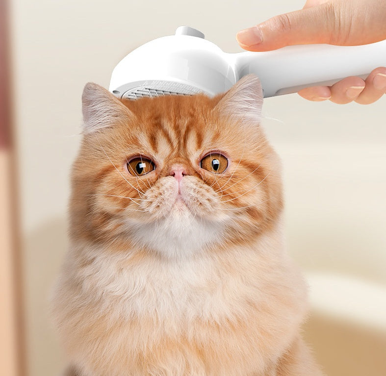 Self-Cleaning Pet Comb with Built-In Mist – Hair Remover & Grooming Brush for Dogs & Cats