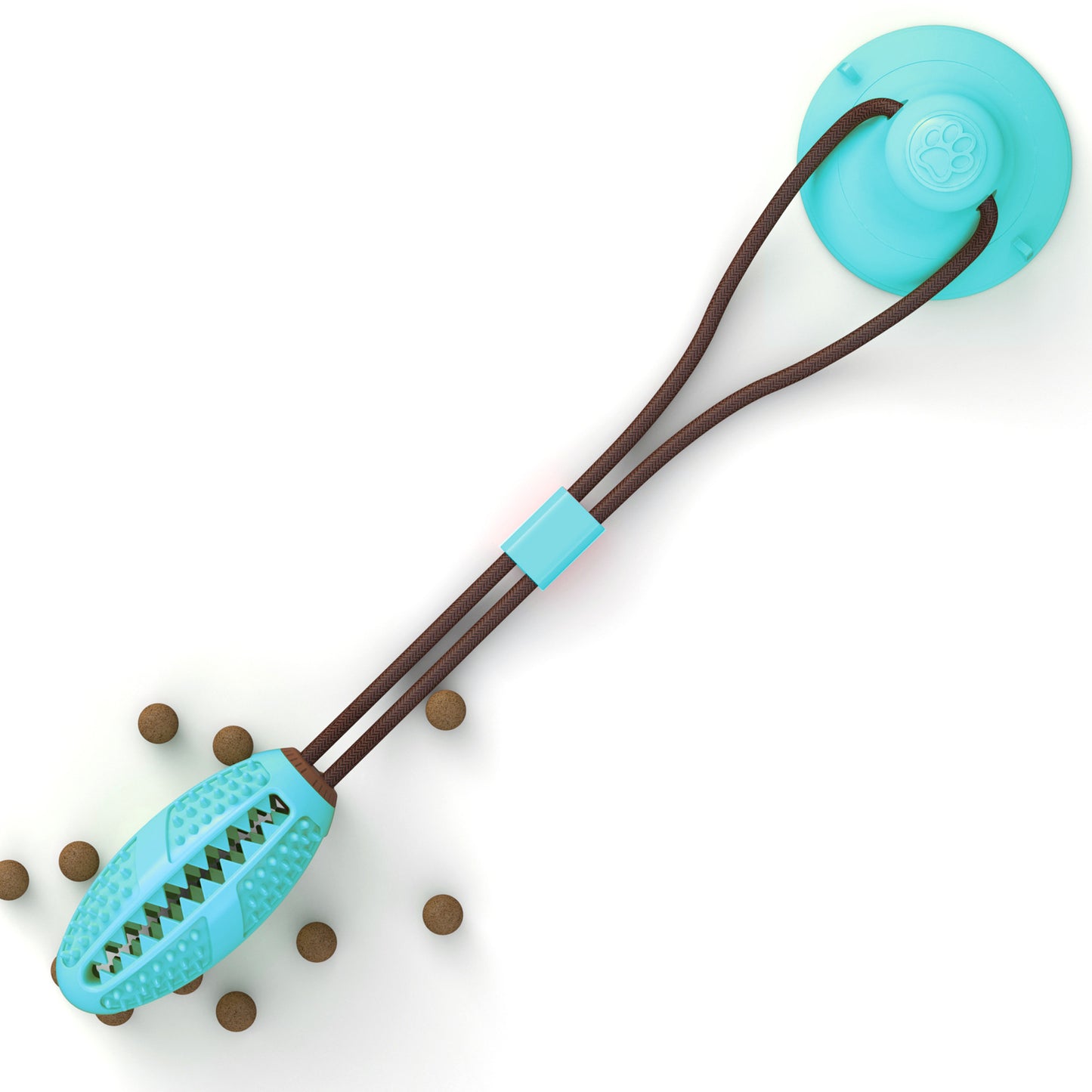 Interactive Suction Cup Dog Toy – Chew Ball, Tug Toy & Tooth Cleaning Feeder