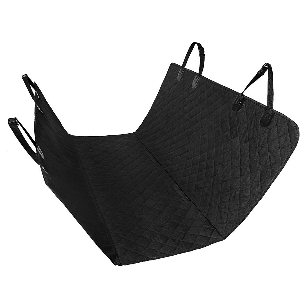 Dog Car Seat Cover with Mesh Window – Pet Hammock Protector for Back Seat, with Zipper & Storage Pocket for Travel