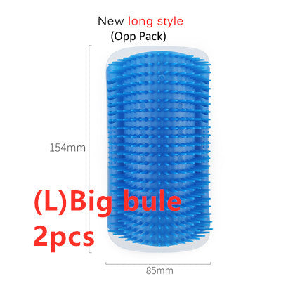 Cat Self-Grooming Wall Brush – Corner Rubbing Device with Catnip for Indoor Cats
