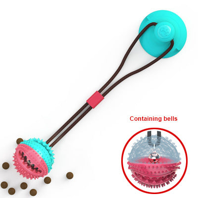 Interactive Suction Cup Dog Toy – Chew Ball, Tug Toy & Tooth Cleaning Feeder