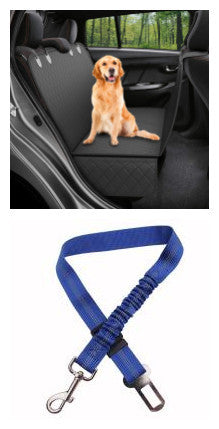Dog Car Seat Cover with Mesh Window – Pet Hammock Protector for Back Seat, with Zipper & Storage Pocket for Travel