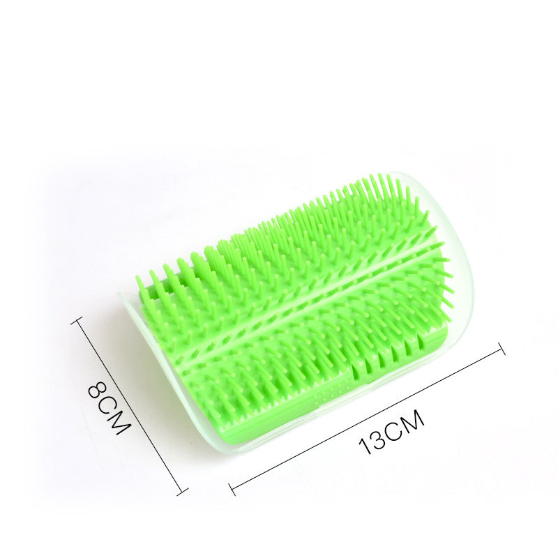 Cat Self-Grooming Wall Brush – Corner Rubbing Device with Catnip for Indoor Cats