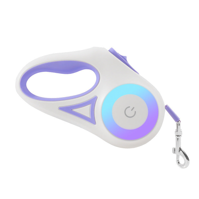 Retractable Dog Leash with Collar – Auto Traction Rope with Spotlight for Small & Medium Dogs