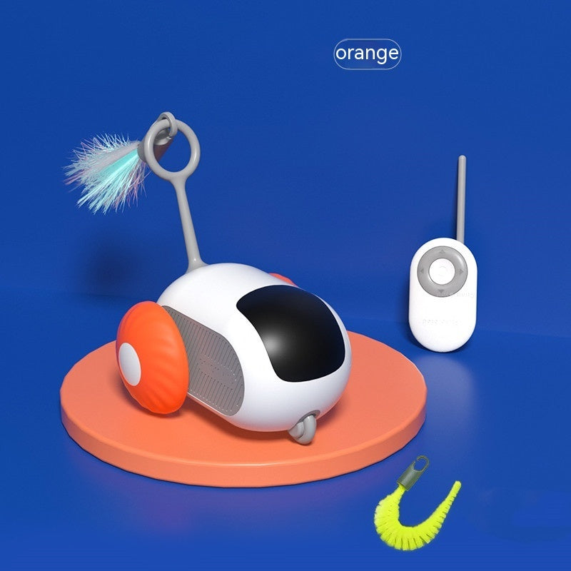 Remote Control Interactive Cat Toy Car – USB Charging, Self-Moving Smart Chaser for Indoor Play