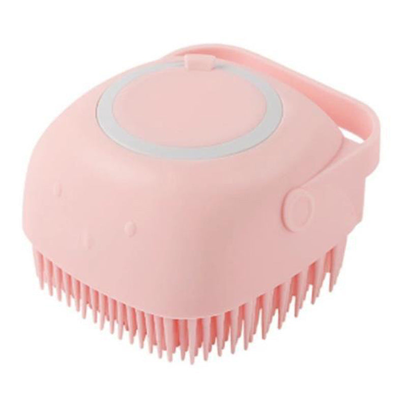 Silicone Pet Bath & Massage Gloves – 2-in-1 Grooming Brush with Shampoo Dispenser for Dogs & Cats