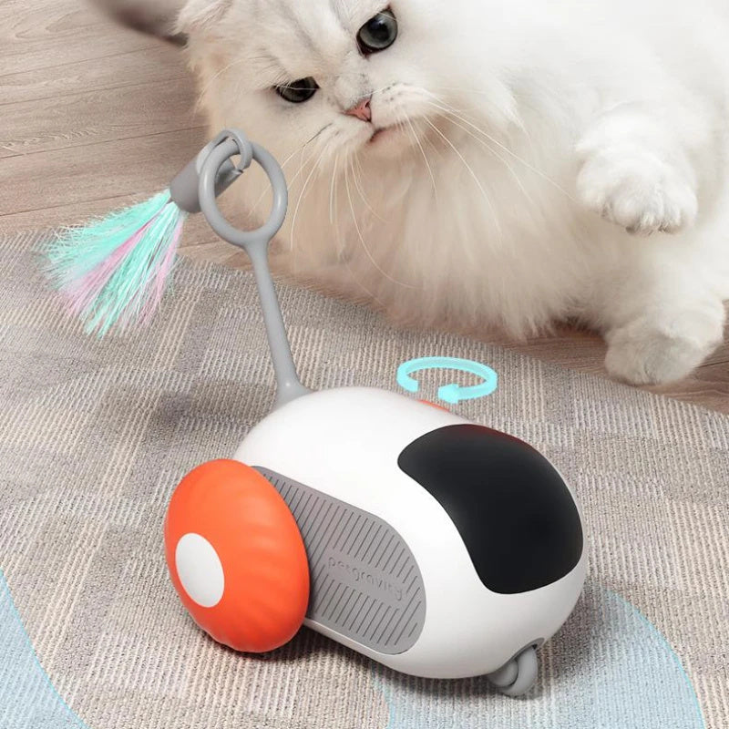 Remote Control Interactive Cat Toy Car – USB Charging, Self-Moving Smart Chaser for Indoor Play