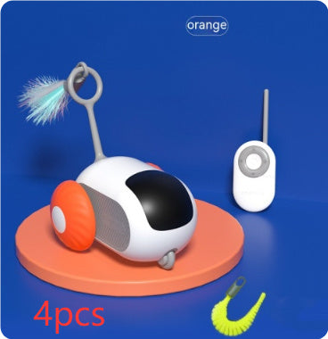 Remote Control Interactive Cat Toy Car – USB Charging, Self-Moving Smart Chaser for Indoor Play