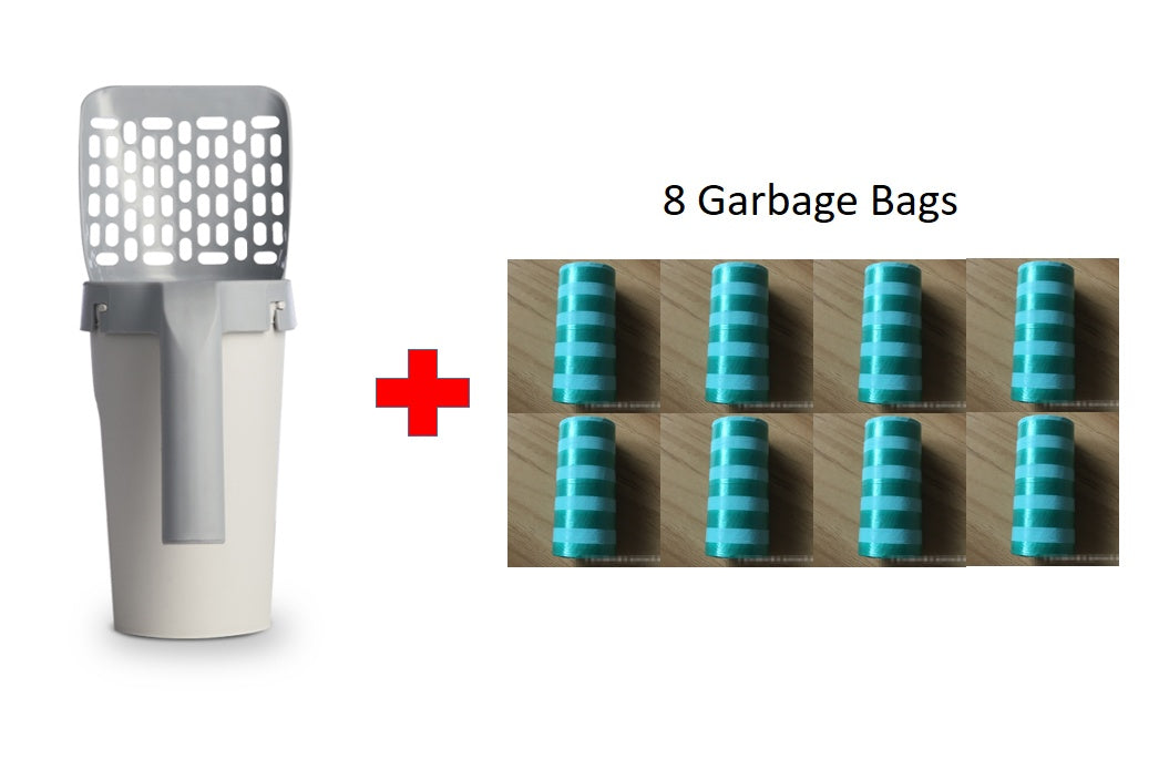 Cat Litter Scoop with Integrated Waste Storage Box – Lazy Shovel Set