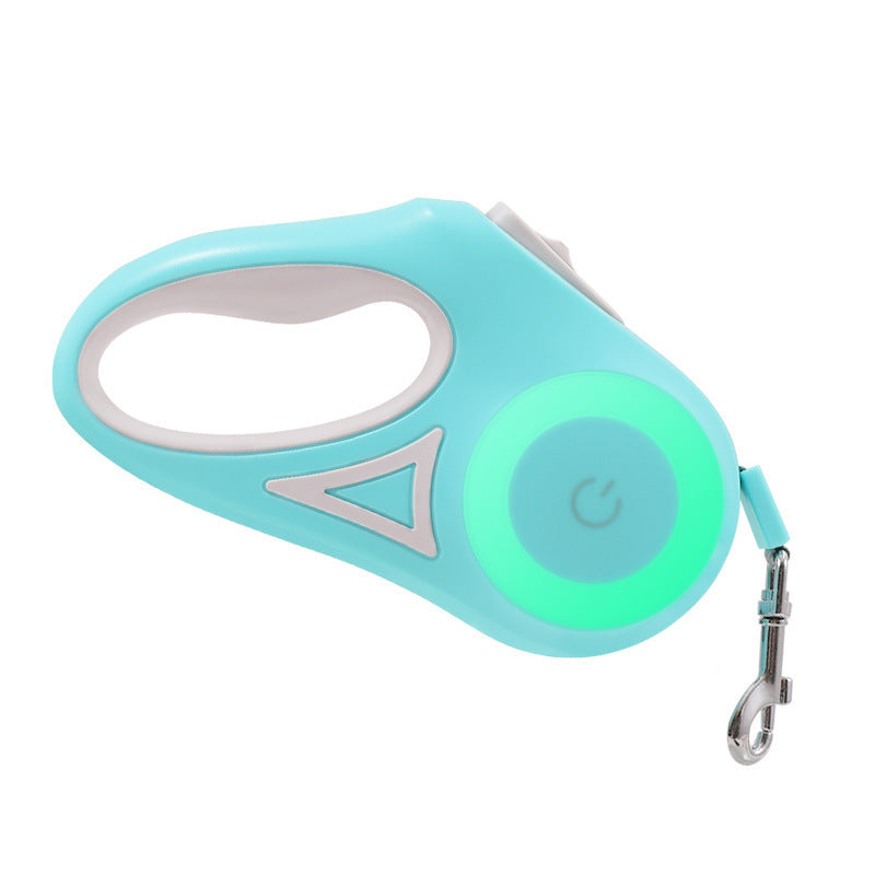 Retractable Dog Leash with Collar – Auto Traction Rope with Spotlight for Small & Medium Dogs