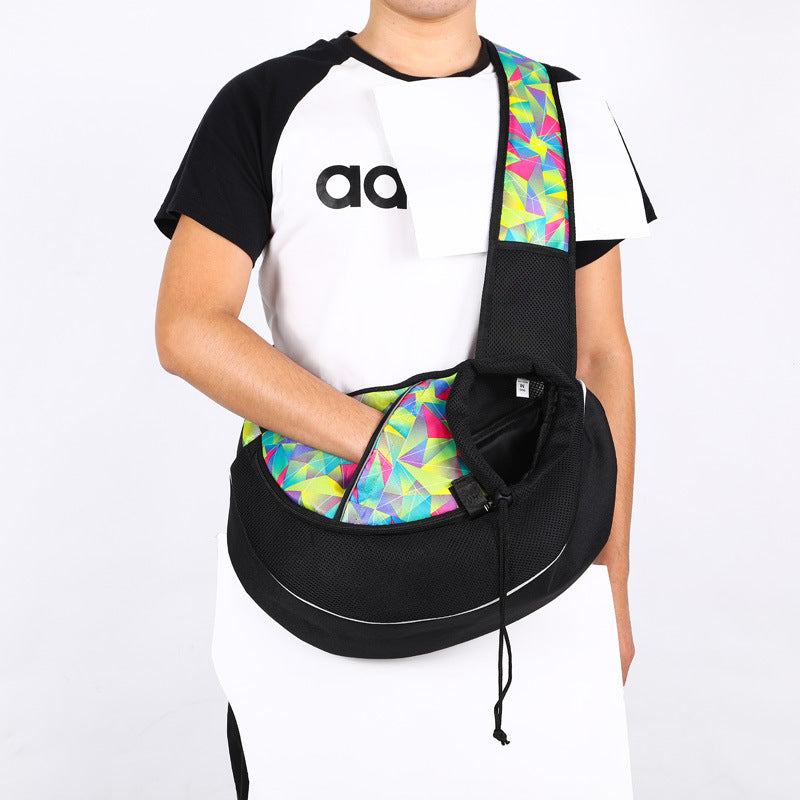Portable Crossbody Pet Carrier Bag – Outdoor Travel Sling for Cats & Small Dogs