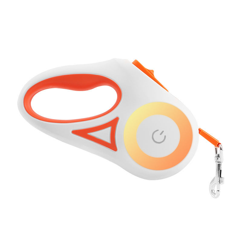 Retractable Dog Leash with Collar – Auto Traction Rope with Spotlight for Small & Medium Dogs