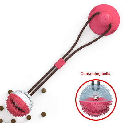 Interactive Suction Cup Dog Toy – Chew Ball, Tug Toy & Tooth Cleaning Feeder