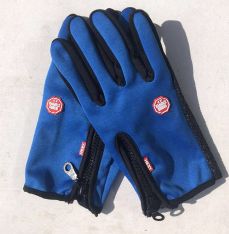 Touchscreen Full-Finger Winter Ski Gloves with Zipper