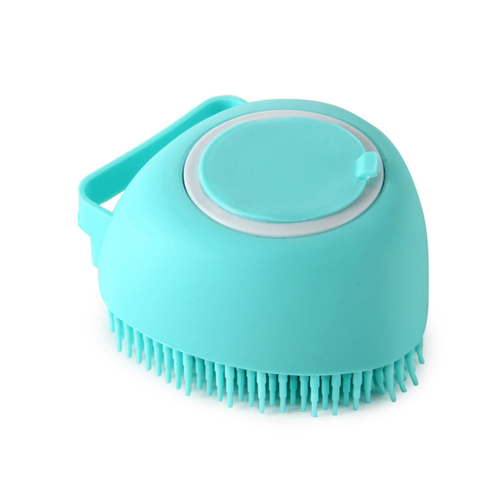 Silicone Pet Bath & Massage Gloves – 2-in-1 Grooming Brush with Shampoo Dispenser for Dogs & Cats