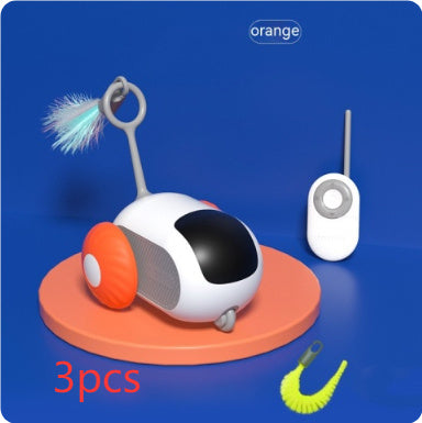 Remote Control Interactive Cat Toy Car – USB Charging, Self-Moving Smart Chaser for Indoor Play
