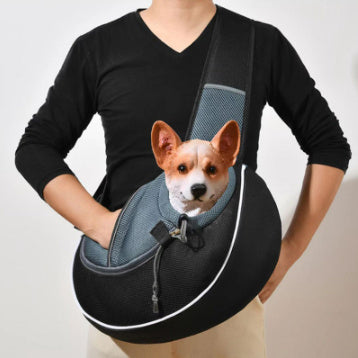 Portable Crossbody Pet Carrier Bag – Outdoor Travel Sling for Cats & Small Dogs