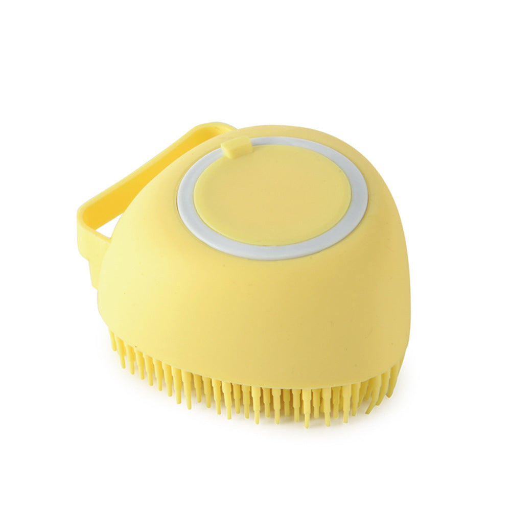 Silicone Pet Bath & Massage Gloves – 2-in-1 Grooming Brush with Shampoo Dispenser for Dogs & Cats