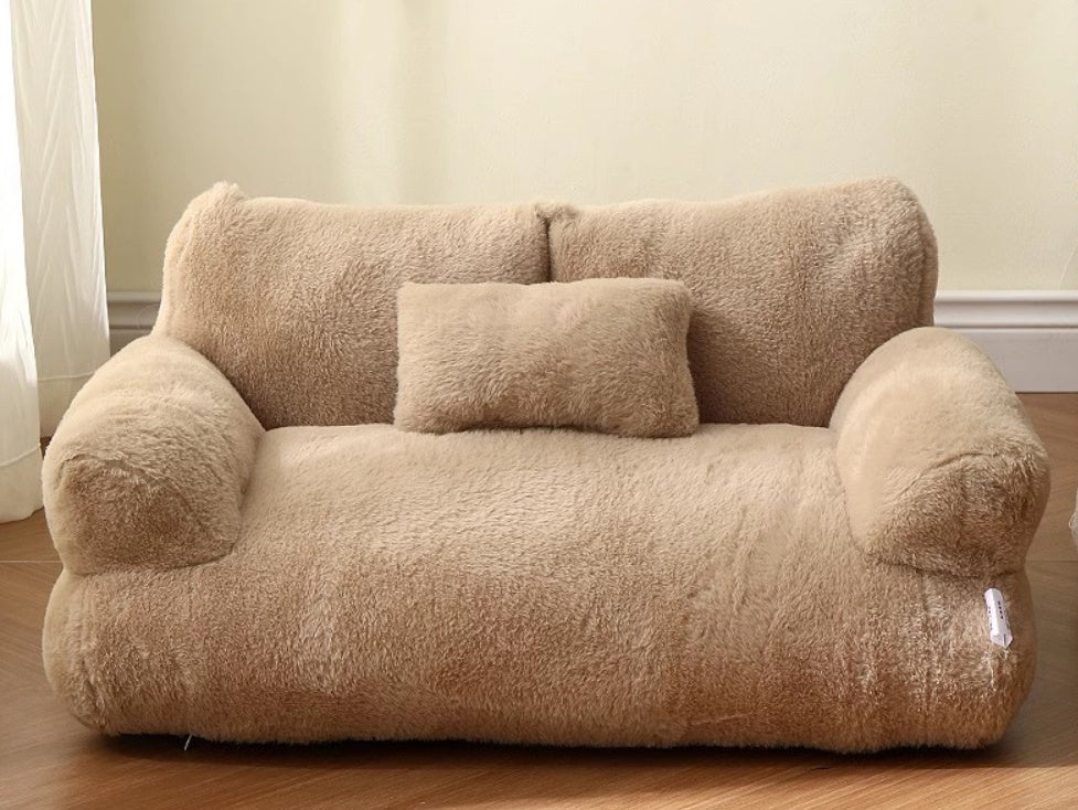 Luxury Plush Cat Bed Sofa – Winter Warm Nest for Cats & Small Dogs, Soft & Cozy Pet Bed