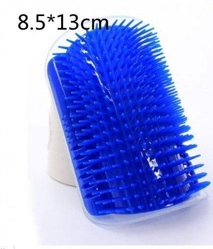 Cat Self-Grooming Wall Brush – Corner Rubbing Device with Catnip for Indoor Cats