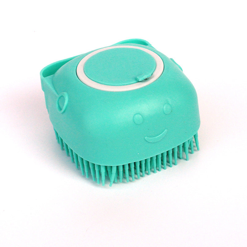 Silicone Pet Bath & Massage Gloves – 2-in-1 Grooming Brush with Shampoo Dispenser for Dogs & Cats