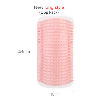 Cat Self-Grooming Wall Brush – Corner Rubbing Device with Catnip for Indoor Cats