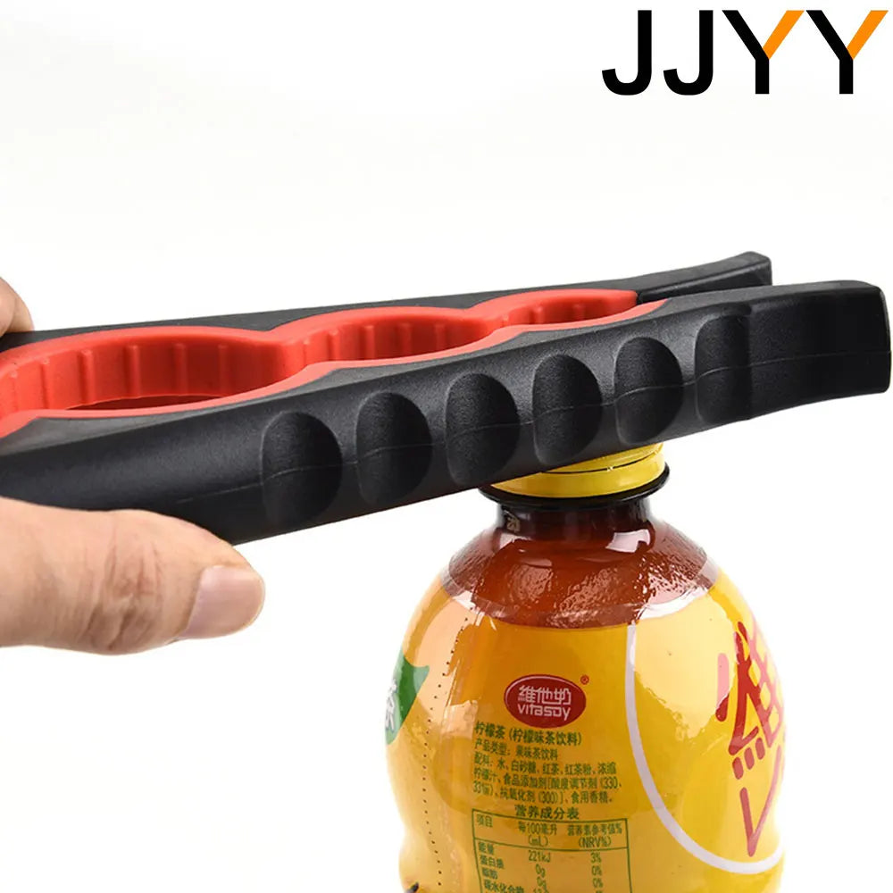 JJYY 5-in-1 Jar and Bottle Opener with Easy Grip – Quick Twist-Off Lid Remover for Bottles and Can Lids, Ideal for Everyday Cooking