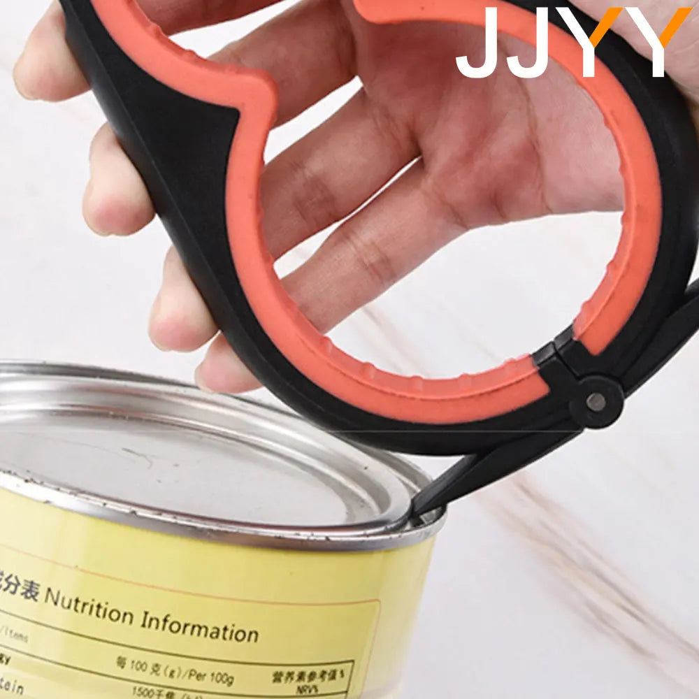 JJYY 5-in-1 Jar and Bottle Opener with Easy Grip – Quick Twist-Off Lid Remover for Bottles and Can Lids, Ideal for Everyday Cooking