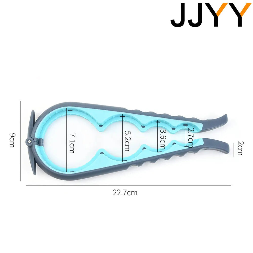 JJYY 5-in-1 Jar and Bottle Opener with Easy Grip – Quick Twist-Off Lid Remover for Bottles and Can Lids, Ideal for Everyday Cooking