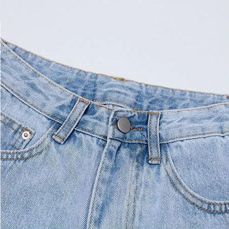 High-Waisted Lace Trim Denim Shorts – Cute Korean Style for Everyday Comfort & Style