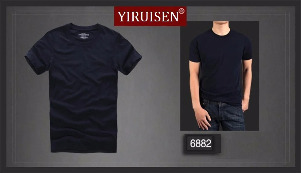 Men's 100% Cotton Solid T-Shirt – Soft, High-Quality O-Neck Short Sleeve Casual Top