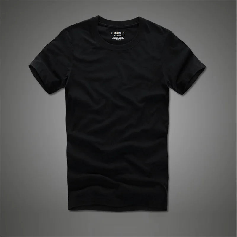 Men's 100% Cotton Solid T-Shirt – Soft, High-Quality O-Neck Short Sleeve Casual Top