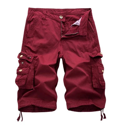 2024 Men’s Summer Cargo Shorts – Military Tactical Style, Multi-Pocket Solid Casual Shorts for Men, Plus Sizes Available