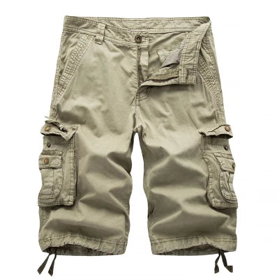2024 Men’s Summer Cargo Shorts – Military Tactical Style, Multi-Pocket Solid Casual Shorts for Men, Plus Sizes Available