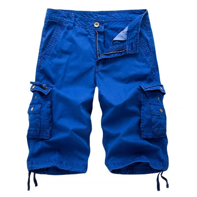 2024 Men’s Summer Cargo Shorts – Military Tactical Style, Multi-Pocket Solid Casual Shorts for Men, Plus Sizes Available