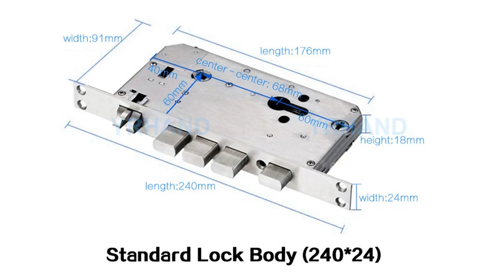 Waterproof TTLock Smart Bluetooth Door Lock – Biometric Fingerprint, Digital Code, WiFi-Enabled Electronic Intelligent Lock