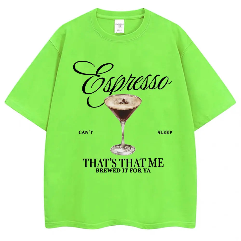Sabrina Carpenter Espresso Martini Graphic Tee – Unisex Casual Loose Fit Soft Cotton Aesthetic Streetwear T-Shirt