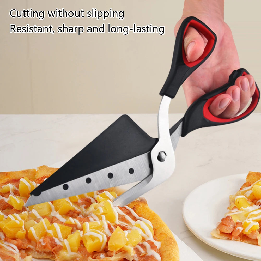 Professional Detachable Pizza Scissors with Sharp Stainless Steel Blade – Labor-Saving Cutter and Spatula Slicer Tool