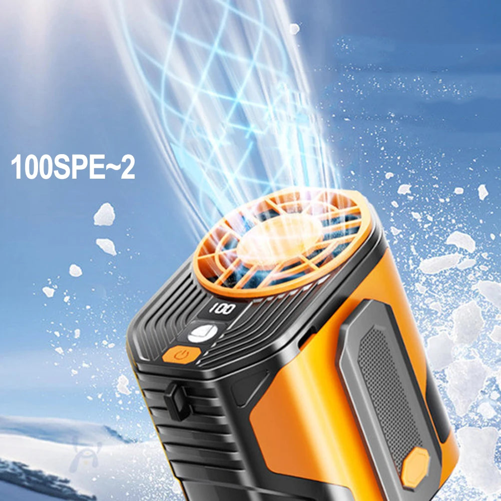 Portable Waist Clip Fan with Adjustable Speeds & LED Light – Hands-Free Cooling for Outdoor Activities