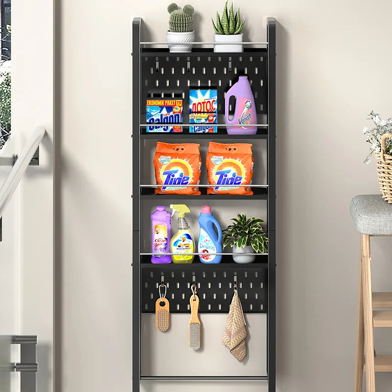 Wall-Mounted Bathroom Corner Shelf – Perforated Organizer Rack for Shampoo, Toothbrush, and Toiletries