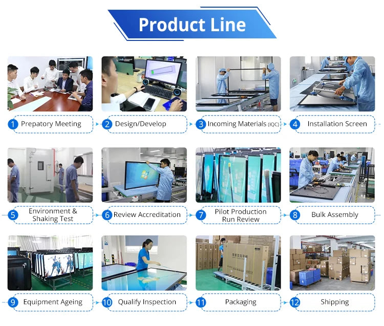 43"/55"/65"/75" Floor-Mounted 4K Ultra HD Vertical Touchscreen Advertising Display with WiFi and CMS Software – Indoor LCD Digital Signage Totem