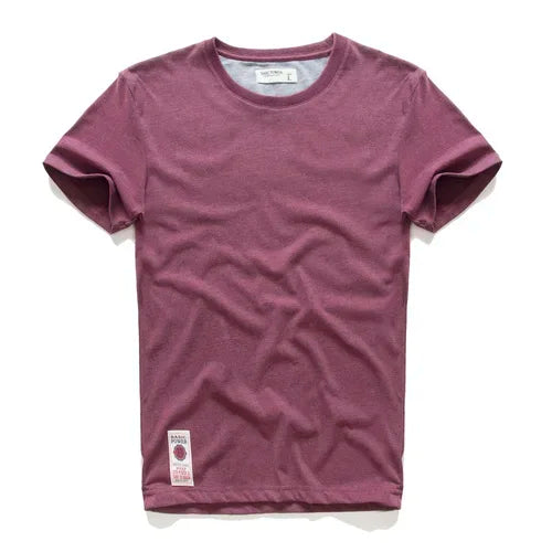 Men’s Classic Solid Cotton T-Shirt – Casual Basic O-Neck Tee – High-Quality Everyday Top 