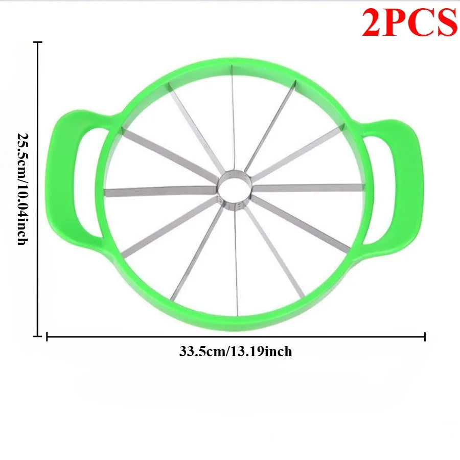 1 or 2 Pcs Stainless Steel Watermelon Slicer – Heavy-Duty Fruit Cutter for Hami Melon & Large Fruits