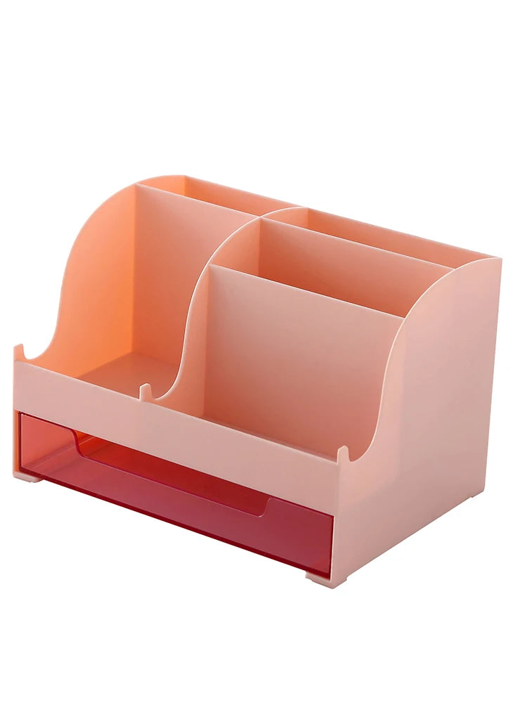 Multi-Purpose Desktop Organizer with Drawer – Large Capacity Storage Box for Pens, Stationery, Cosmetics & Lipsticks