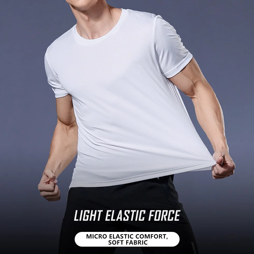 Lightweight Men's Moisture-Wicking Athletic T-Shirt – Quick Dry Short Sleeve Sportswear for Gym, Running & Training