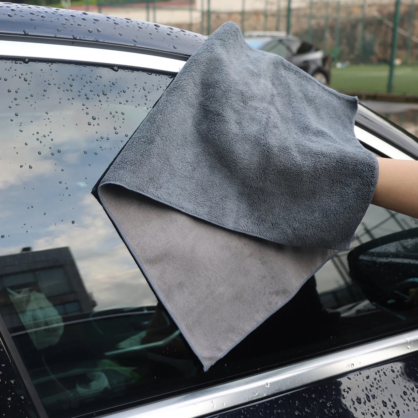 Super Absorbent Double-Sided Deer Skin Velvet Car Cleaning Towel – Seamless, Lint-Free Wipe Cloth for Auto Maintenance