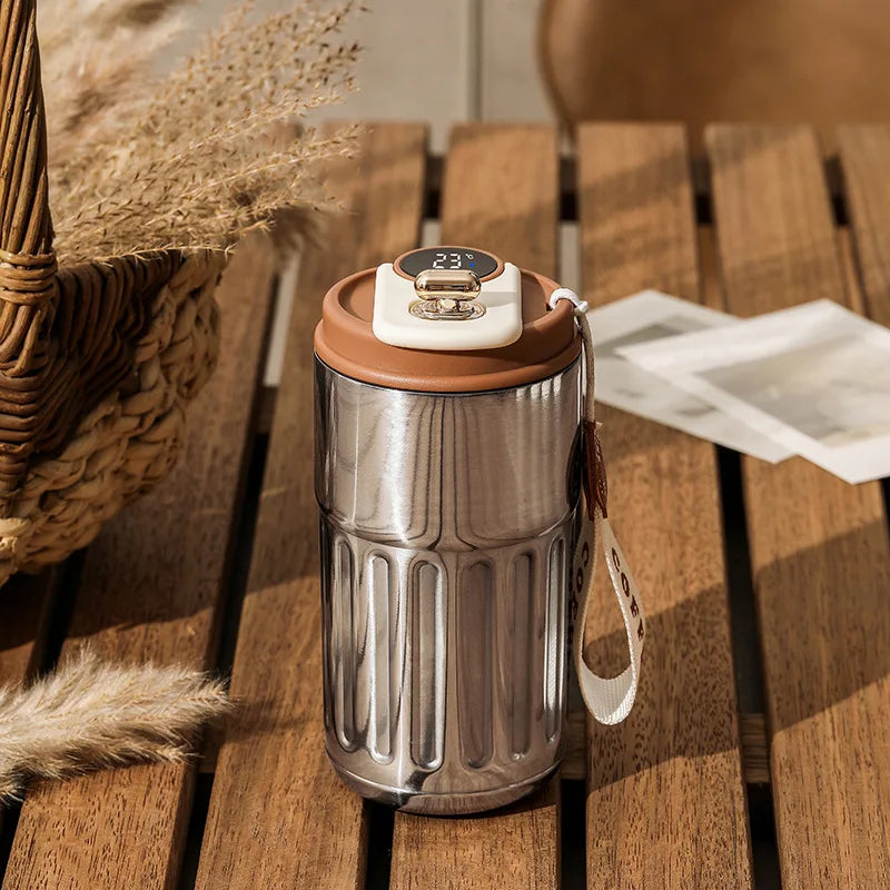 Smart Digital LED Temperature Display Thermos Bottle – 316 Stainless Steel Vacuum Coffee Mug, Portable Office & Business Cup