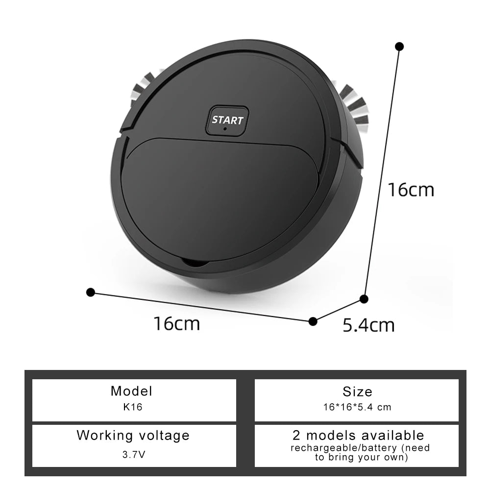 Fully automatic robot vacuum cleaner that sweeps, vacuums, and mops floors. Compact and smart 3-in-1 cleaner designed for home use, perfect for effortless cleaning.