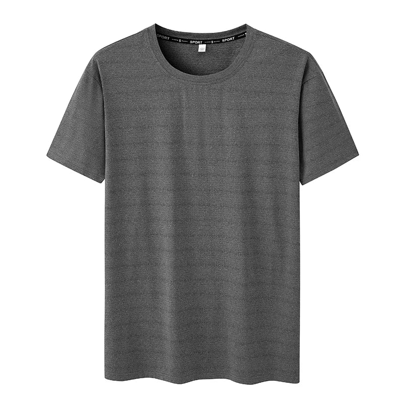 Plus Size Men’s Quick-Dry Oversized T-Shirt, Round Neck, Short Sleeve, Available in 5XL and 6XL